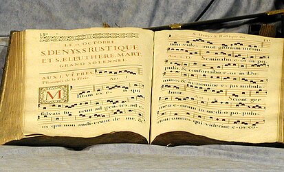 Buch mit Noten Gregorianik
